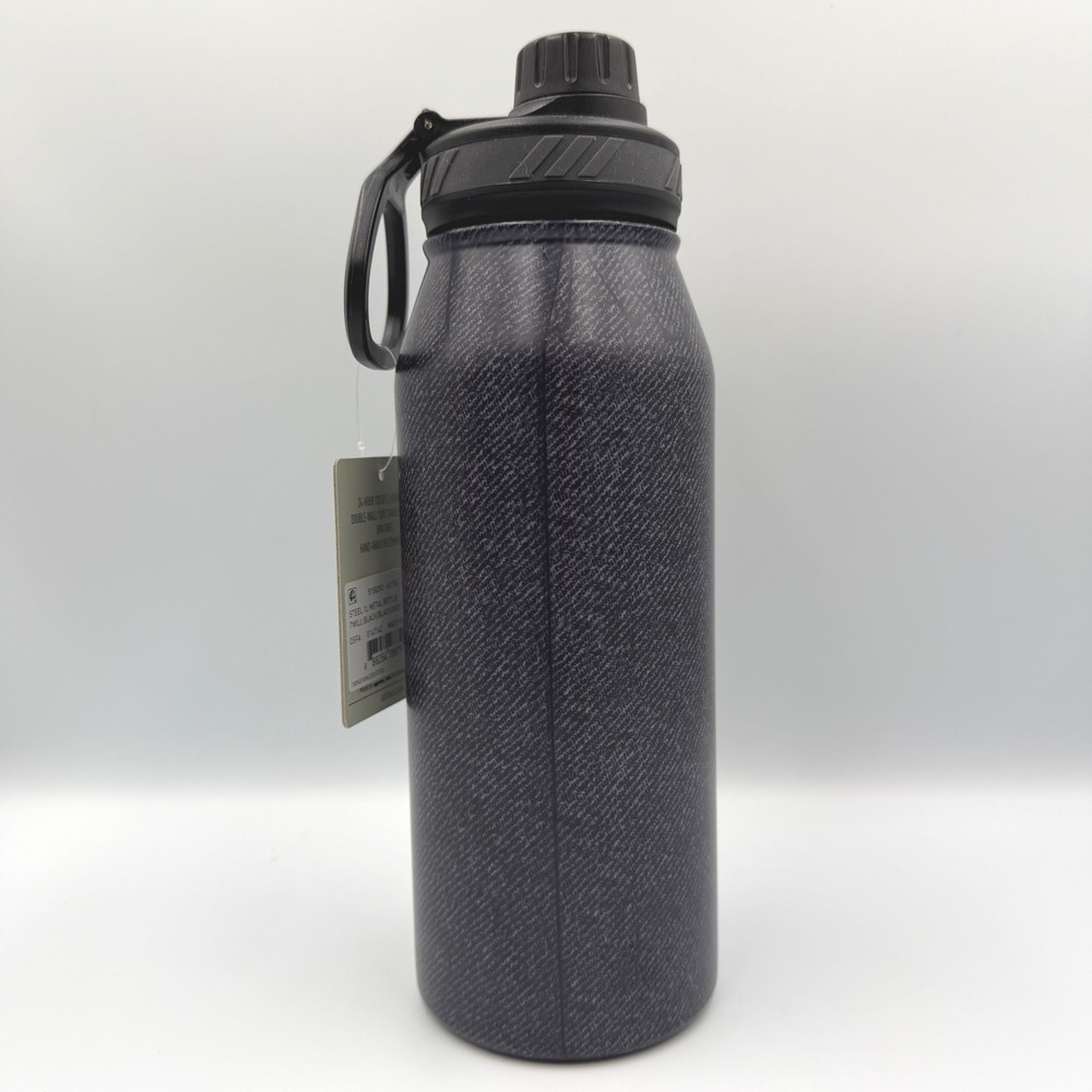 Adidas 1L Water Bottle Black Grey IU7766 Twill Insulated 24 Hour Cold/12 Hot NEW - Picture 8 of 10